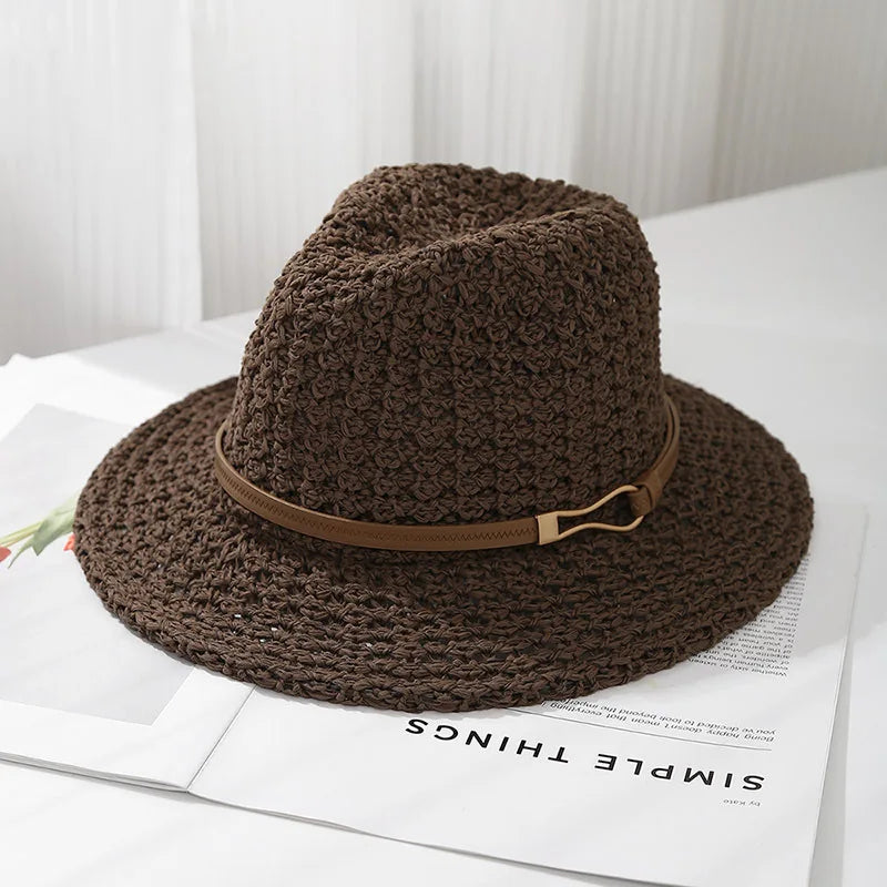 Ulvly Hollow-Out Jazz Sun Hat