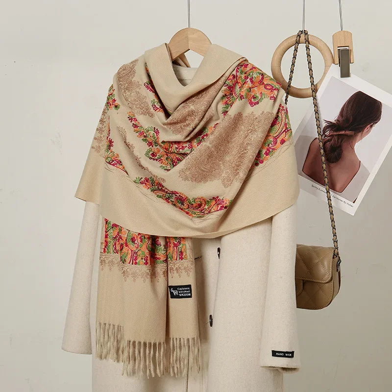 Ulvly Floral Paisley Cashmere Wrap