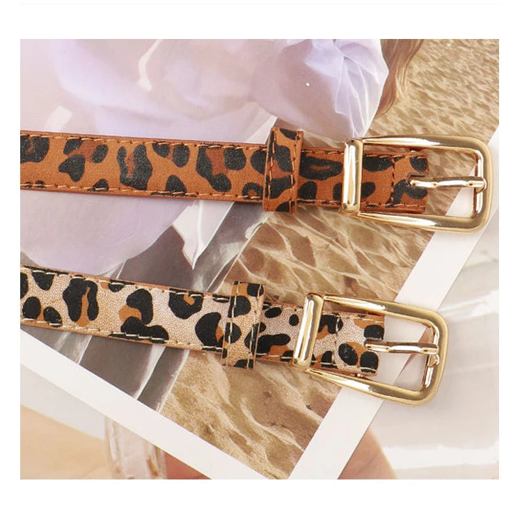 Ulvly Leopard Print Slim Belt