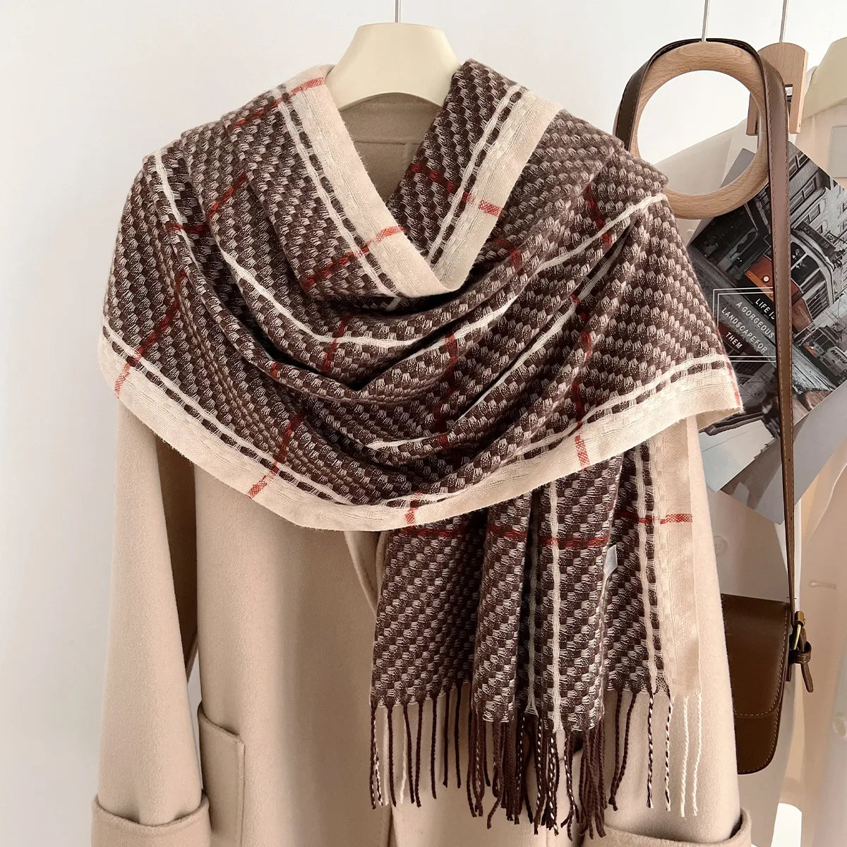 Ulvly Fish Scale Knit Wrap