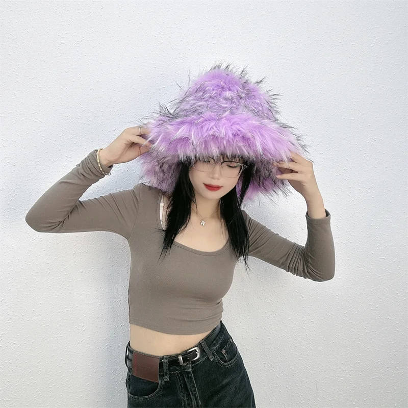 Ulvly Winter Plush Bucket Hat with Earflaps