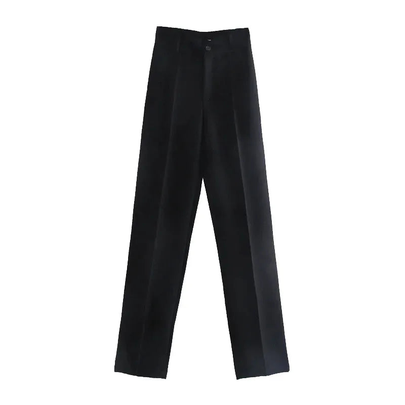 Ulvly High-Waist Straight Trousers