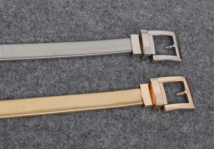 Ulvly Gold & Silver Metal Chain Belt