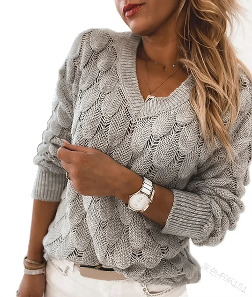 Ulvly Hollow V-Neck Pullover