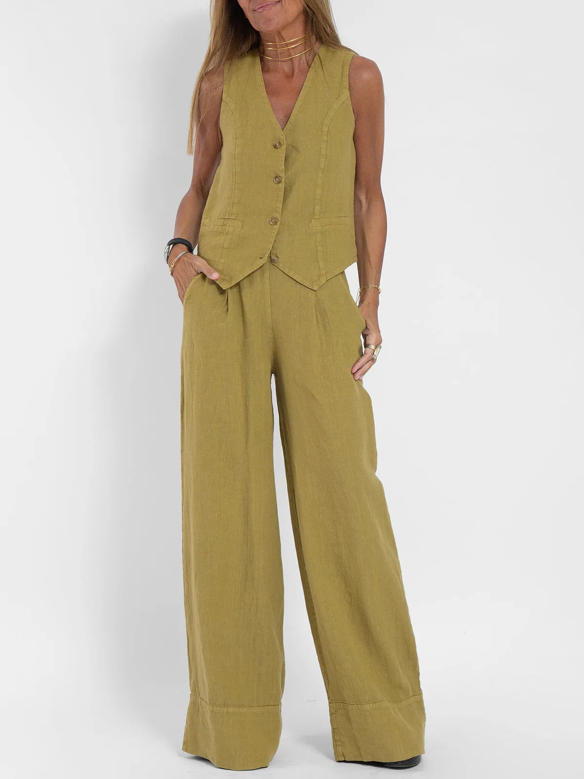 Ulvly Sleeveless Suit Set