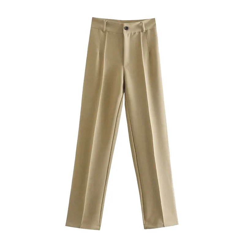 Ulvly High-Waist Straight Trousers