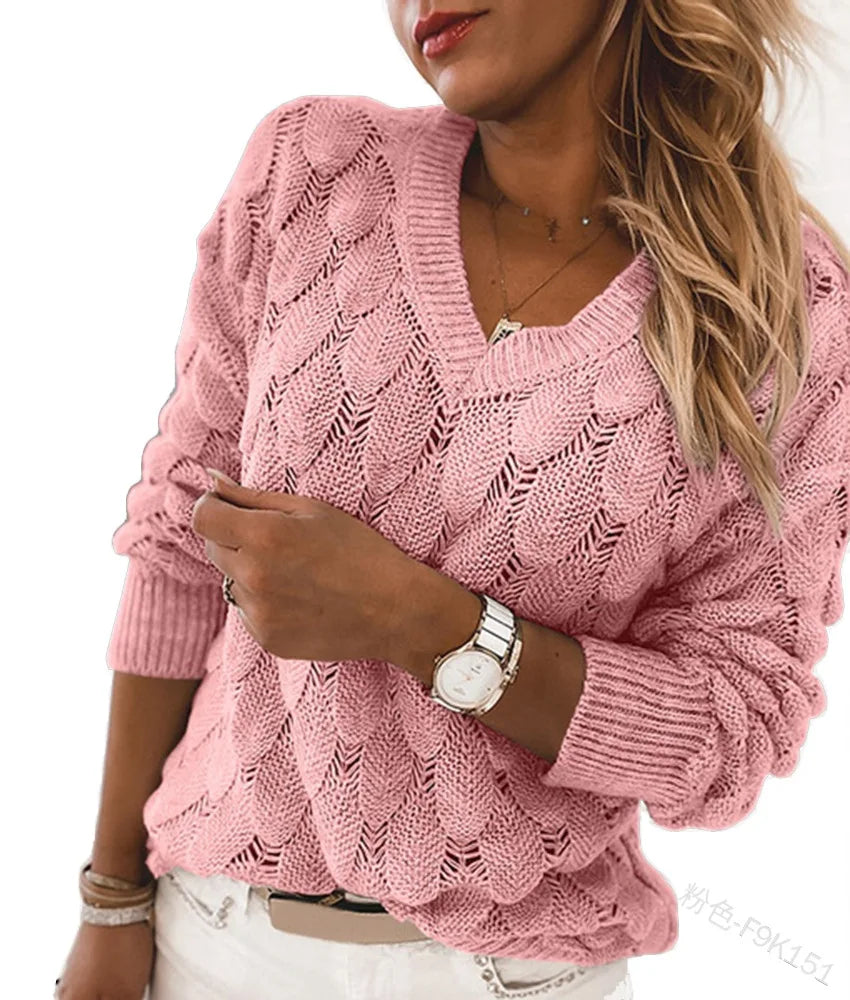 Ulvly Hollow V-Neck Pullover
