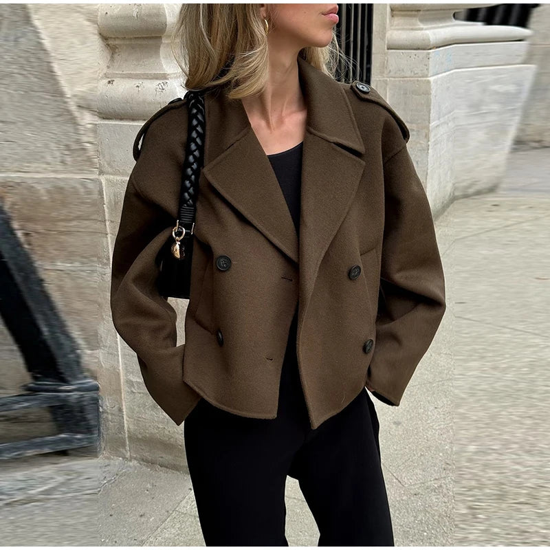 Ulvly Double-Breasted Wool-Blend Coat