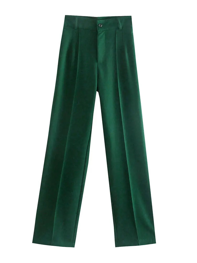 Ulvly High-Waist Straight Trousers