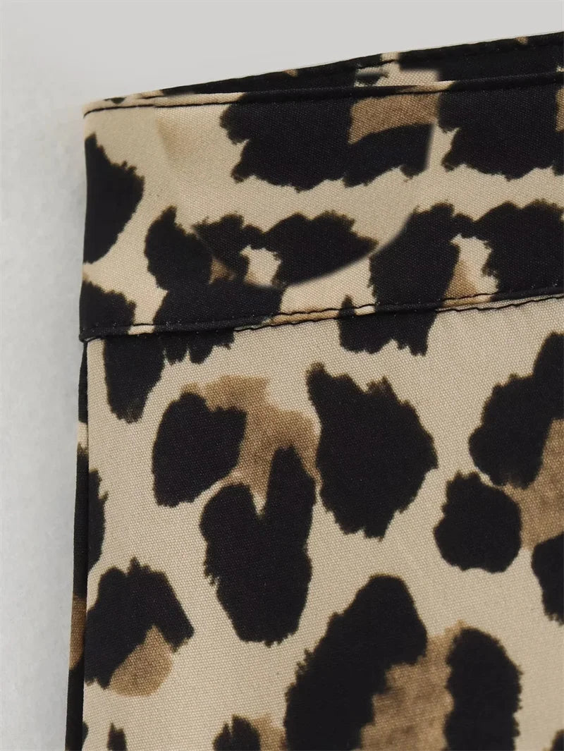 Ulvly Y2K Leopard Wide-Leg Pants