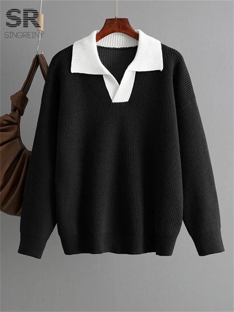 Ulvly Colorblock Polo Sweater