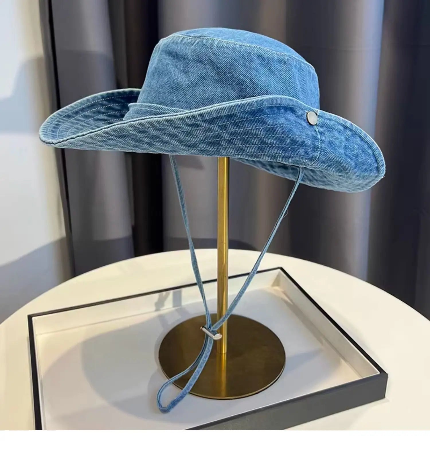 Ulvly Vintage Washed Denim Bucket Hat