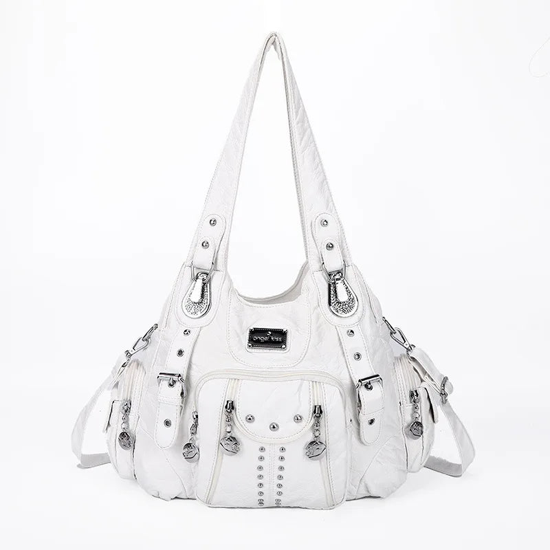 Ulvly Soft PU Leather Hobo Bag