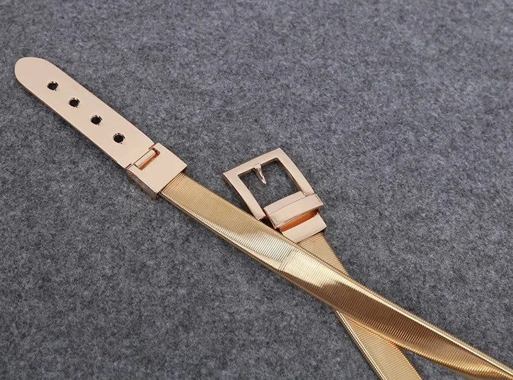 Ulvly Gold & Silver Metal Chain Belt