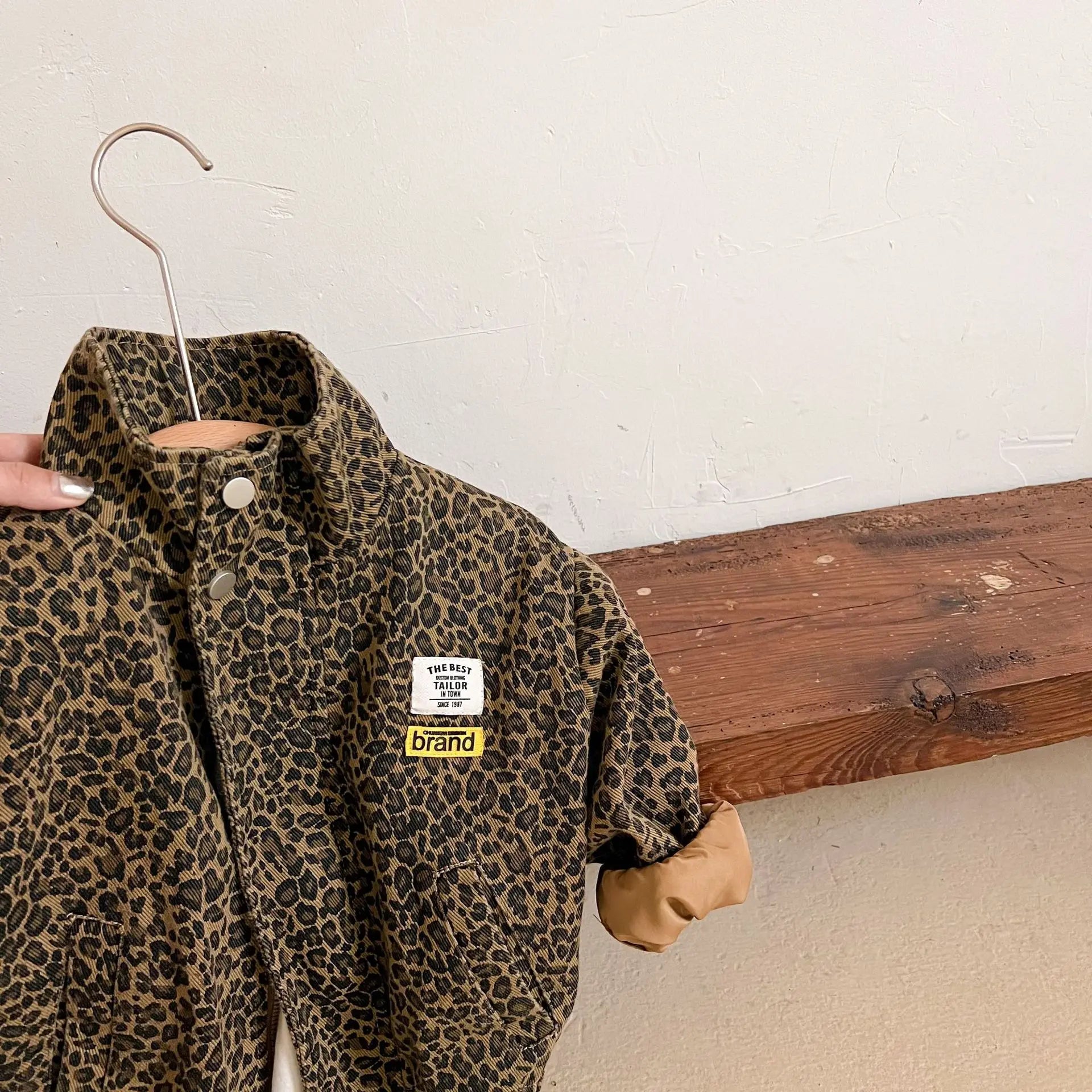 Ulvly Kids Leopard Denim Jacket