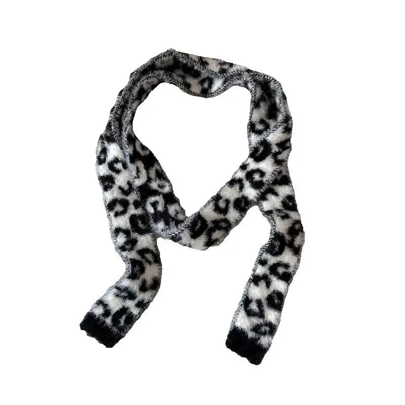 Ulvly Striped Plush Knit Scarf