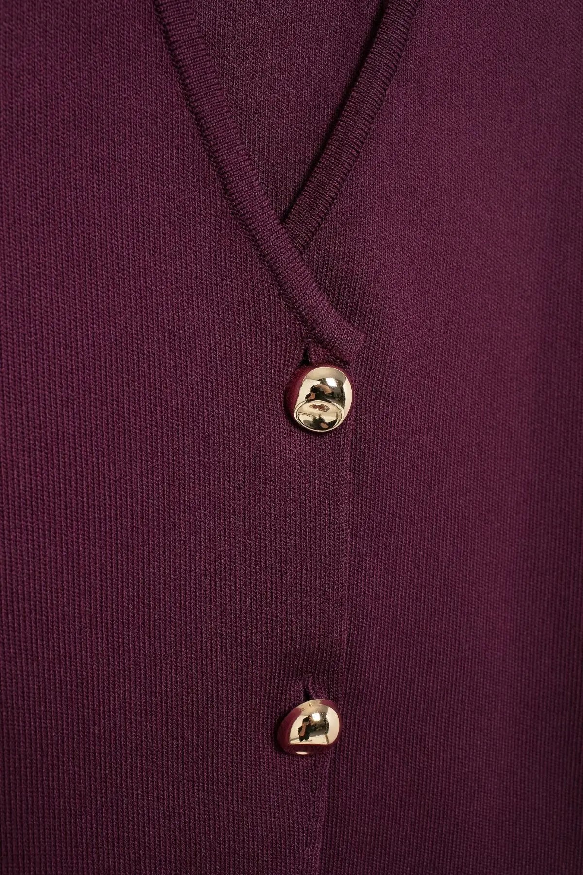 Ulvly Wine Red Knit Vest & Skirt Set