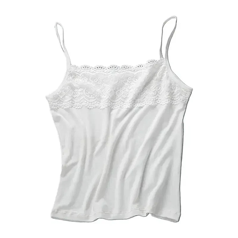 Ulvly Lace Trim Stretch Camisole