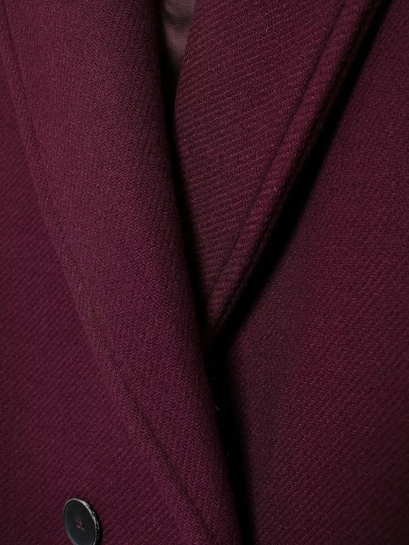 Ulvly Burgundy Wool-Blend Coat