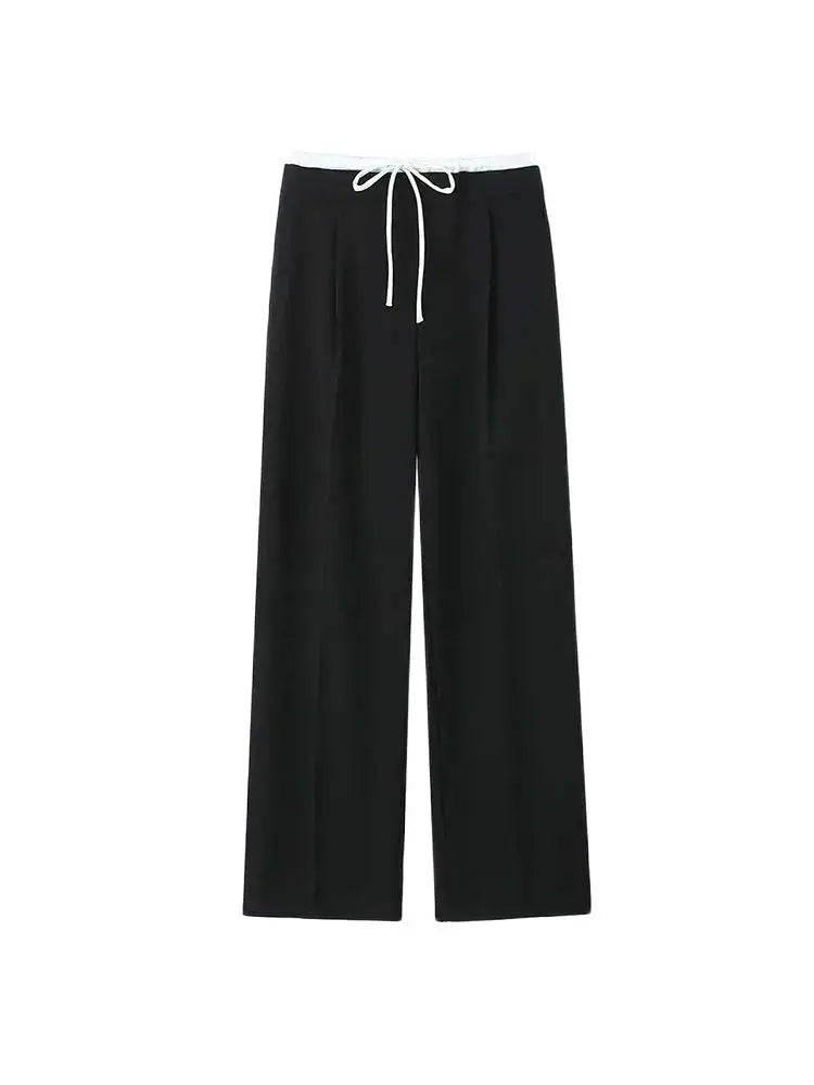 Ulvly Double-Waist Wide-Leg Trousers