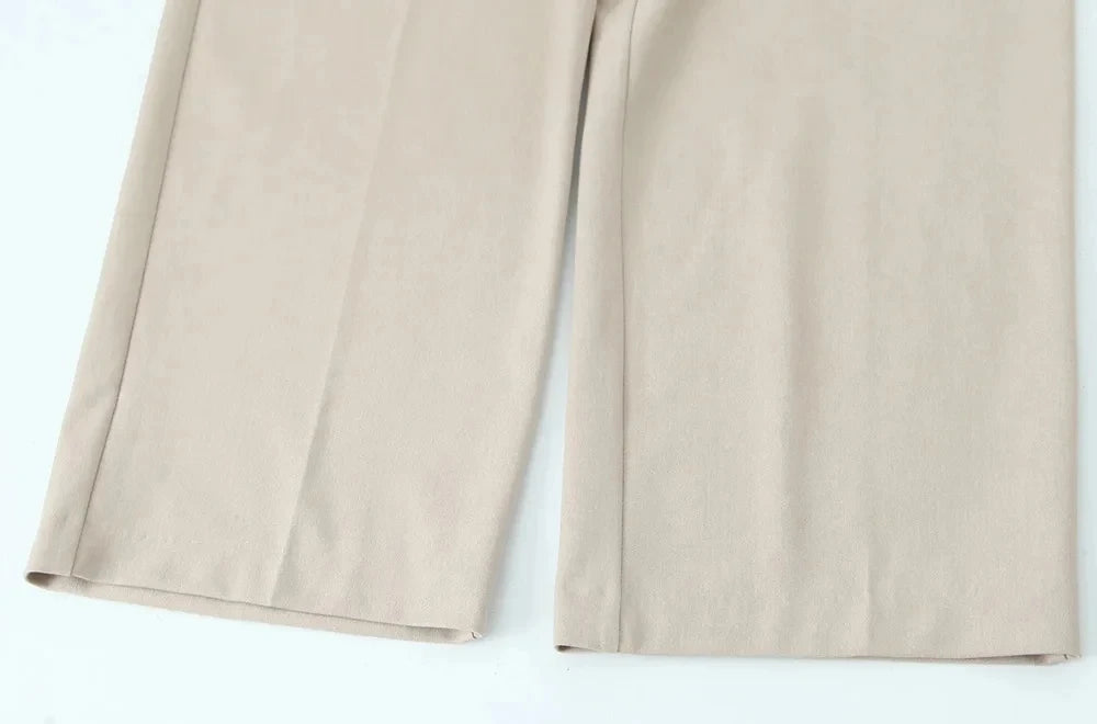Ulvly Double-Waist Wide-Leg Trousers