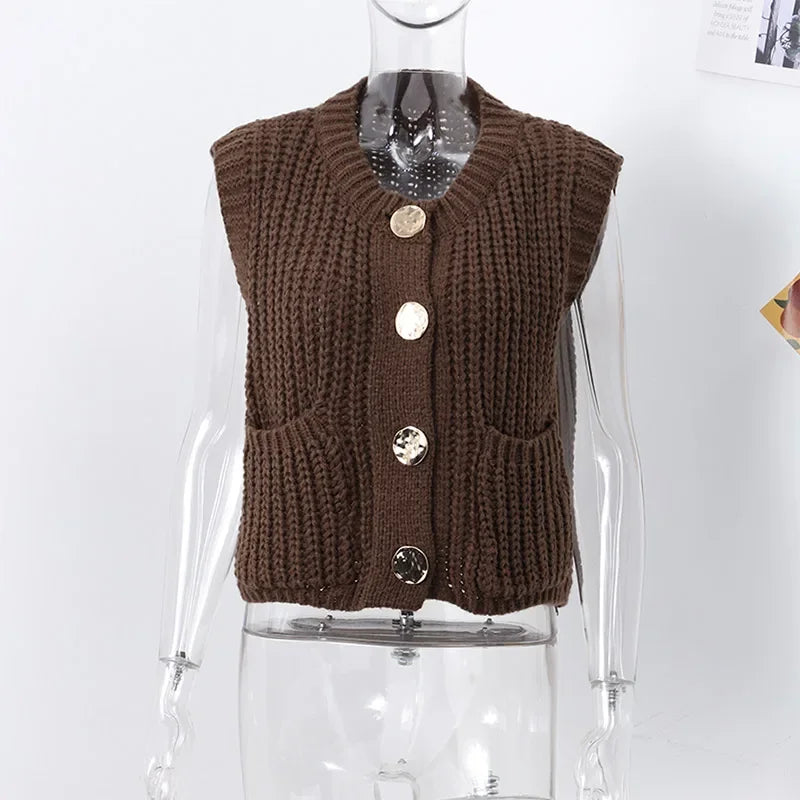 Ulvly Vintage Button Vest