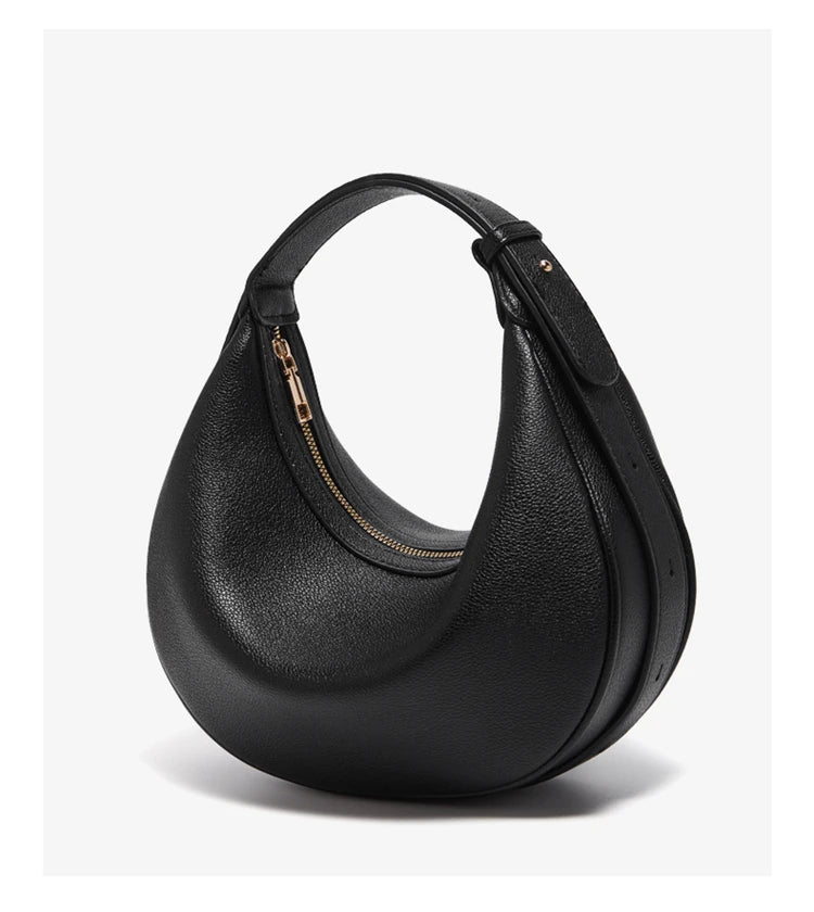 Ulvly Half-Moon PU Shoulder Bag