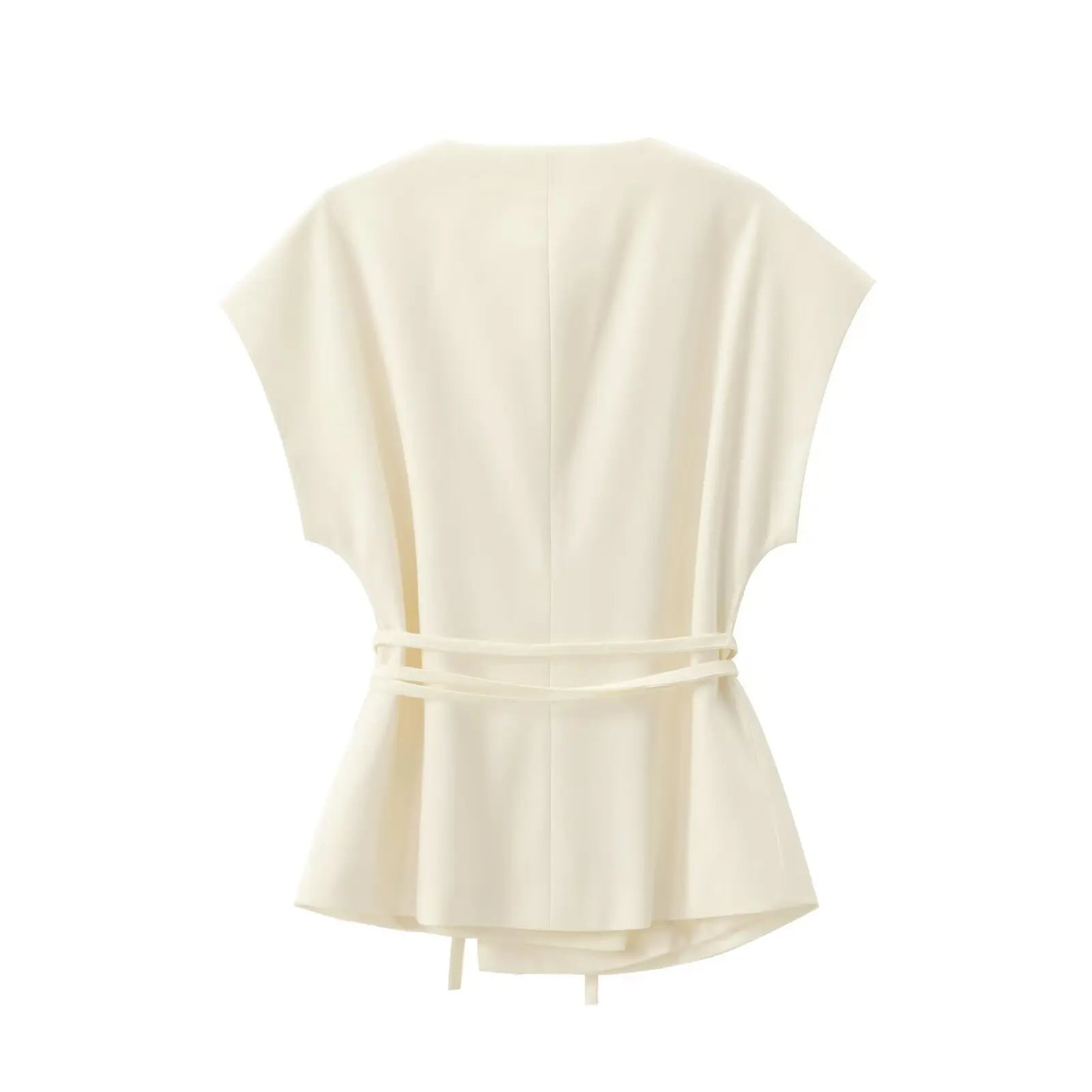 Ulvly Sleeveless Belted Suit Set