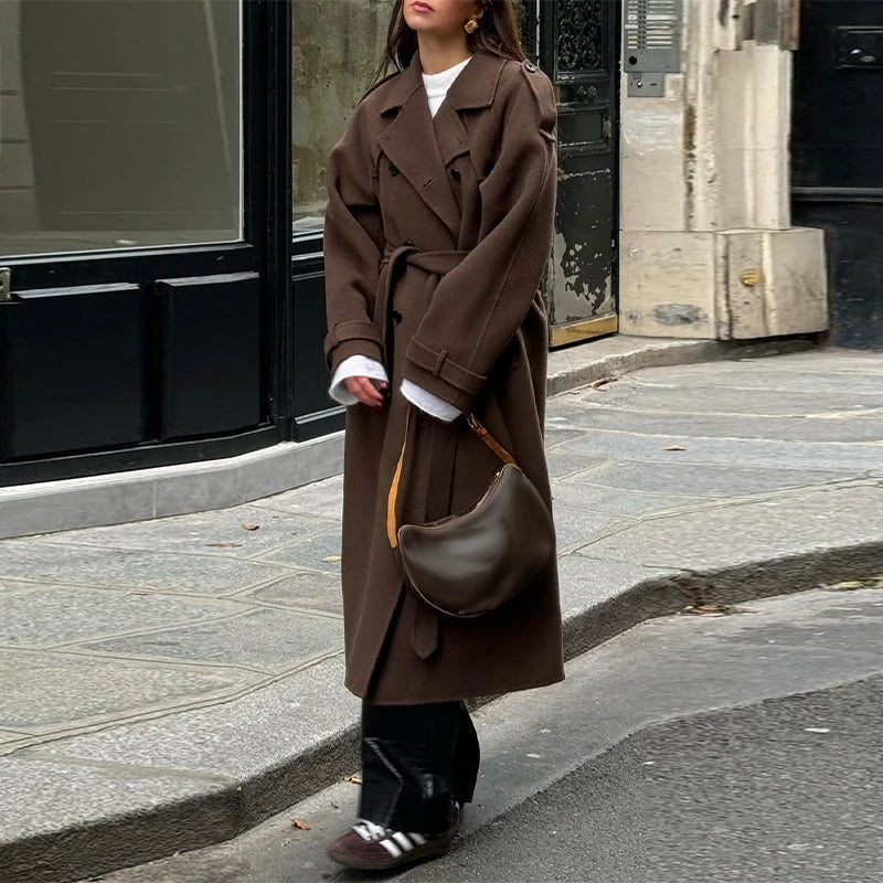 Ulvly Double-Breasted Wool-Blend Coat