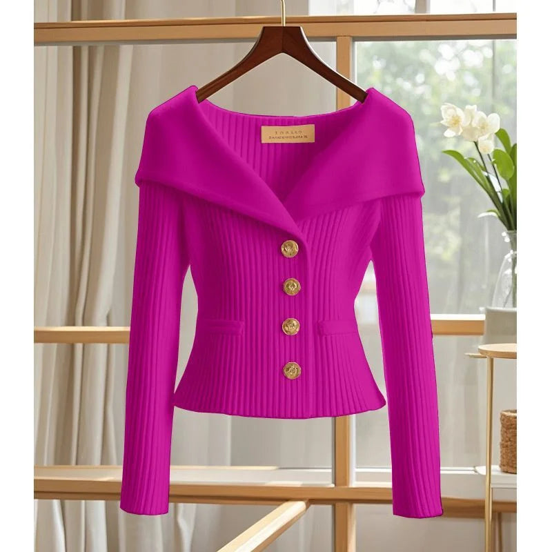 Ulvly V-Neck Slim Cardigan