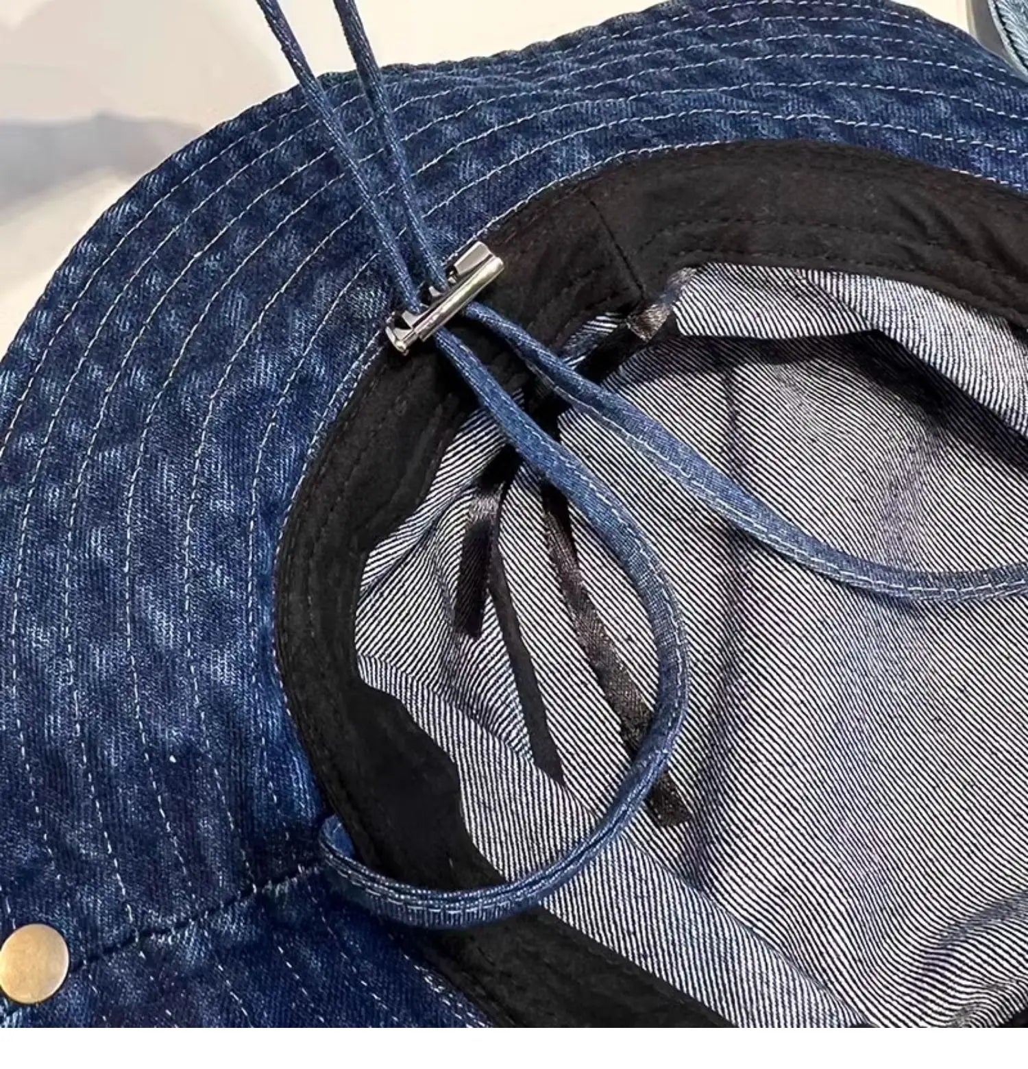 Ulvly Vintage Washed Denim Bucket Hat