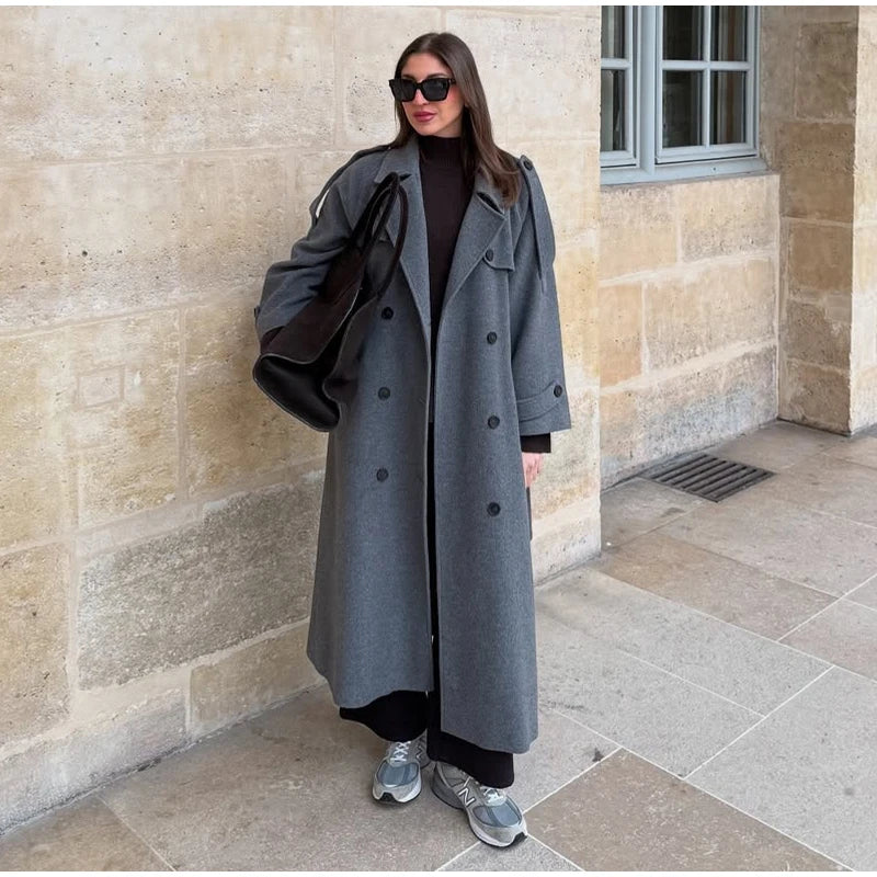 Ulvly Double-Breasted Wool-Blend Coat
