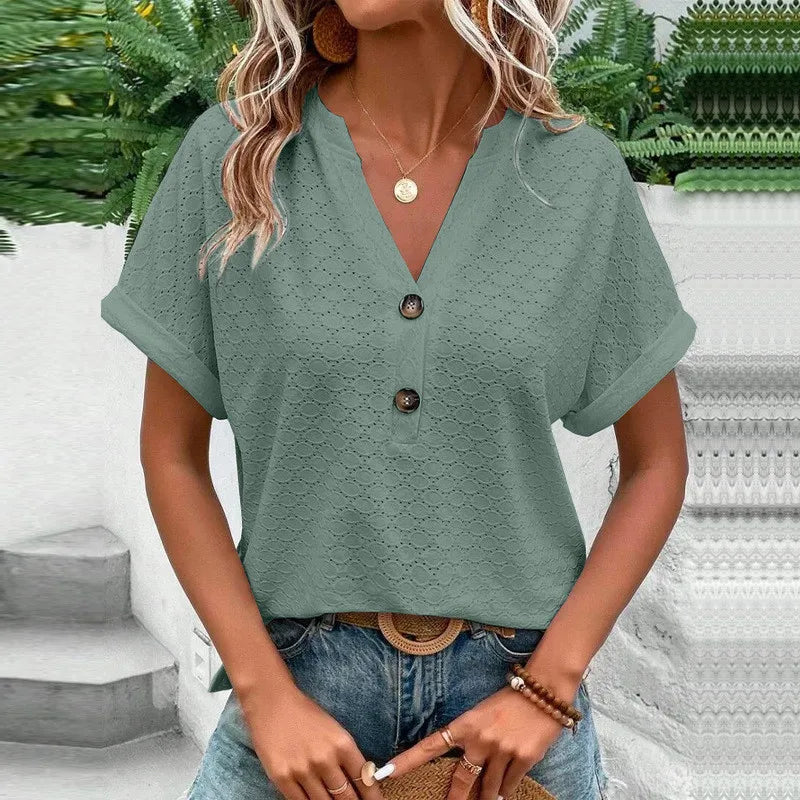 Ulvly Knit V Neck Shirt