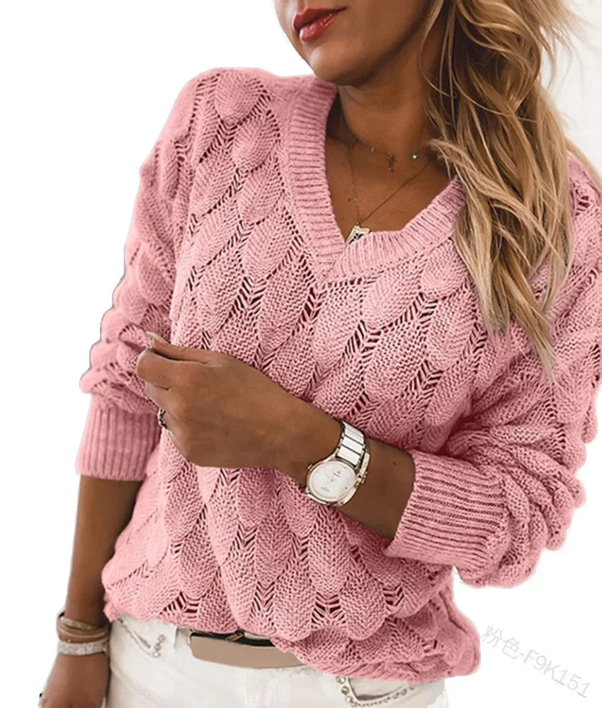 Ulvly Hollow V-Neck Pullover