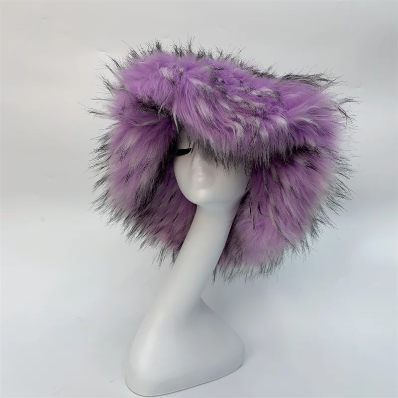 Ulvly Winter Plush Bucket Hat with Earflaps