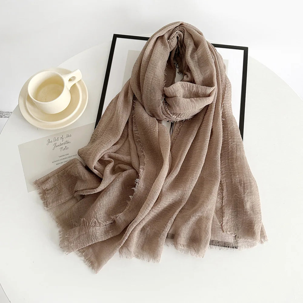 Ulvly Cotton-Linen Head Scarf
