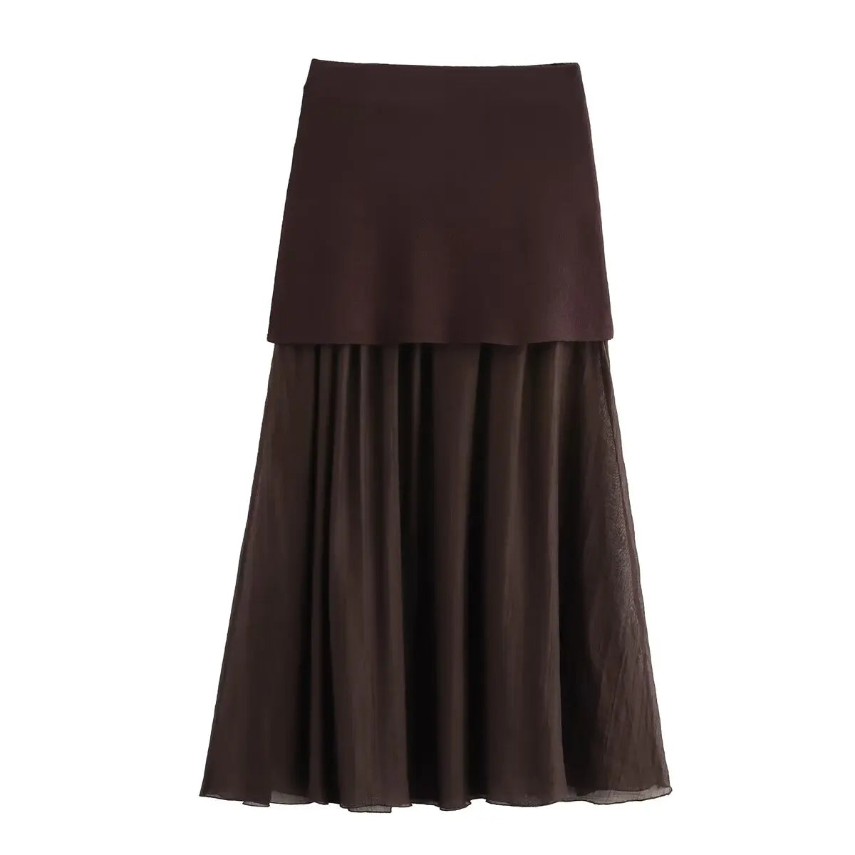 Ulvly Wine Red Knit Vest & Skirt Set