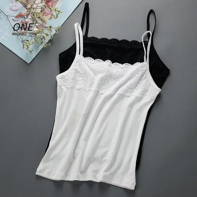 Ulvly Lace Trim Stretch Camisole