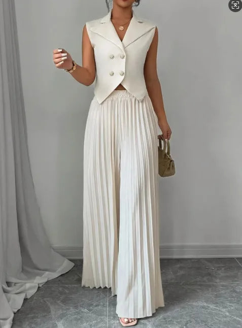 Ulvly Vest &amp; Wide-Leg Trousers Set