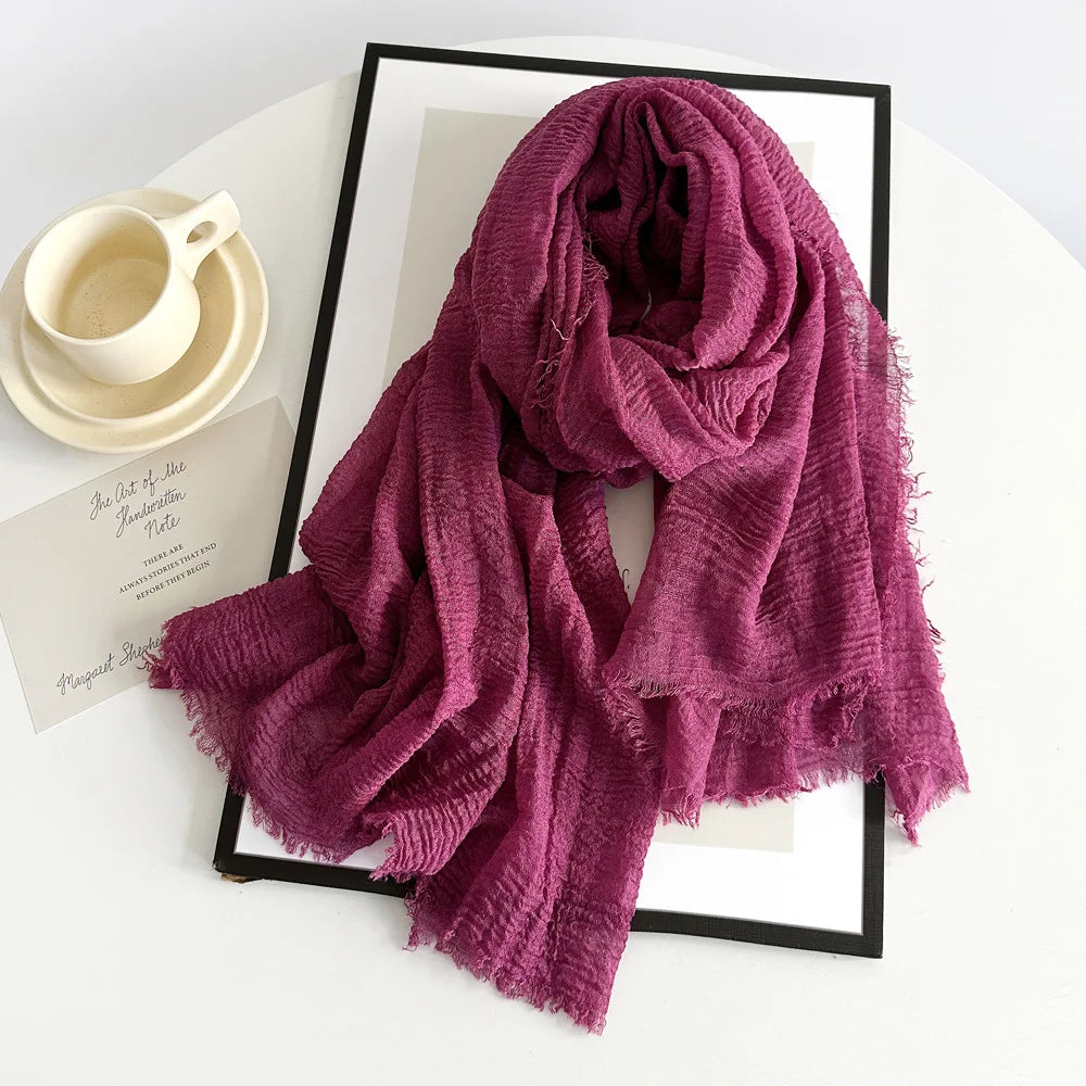 Ulvly Cotton-Linen Head Scarf