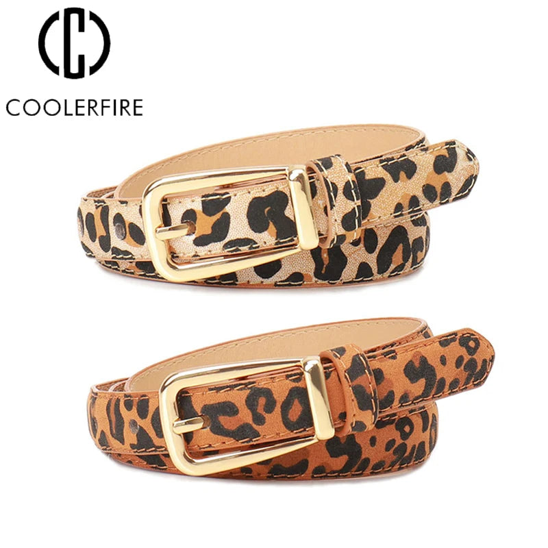 Ulvly Leopard Print Slim Belt