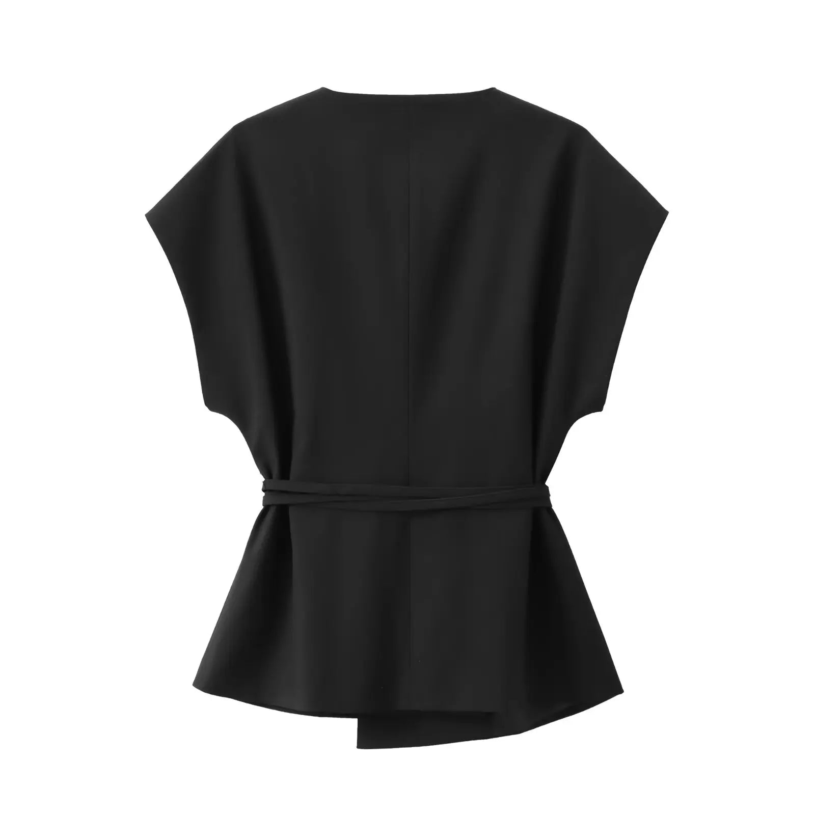 Ulvly Sleeveless Belted Suit Set