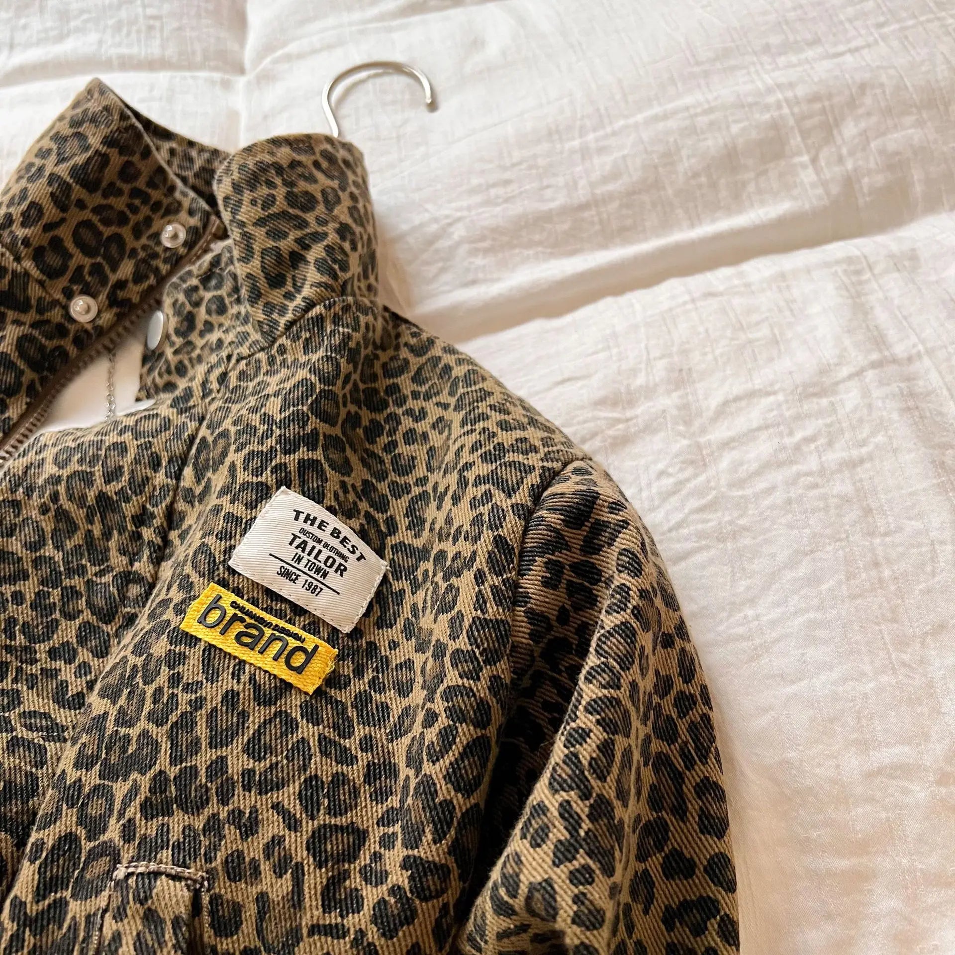 Ulvly Kids Leopard Denim Jacket