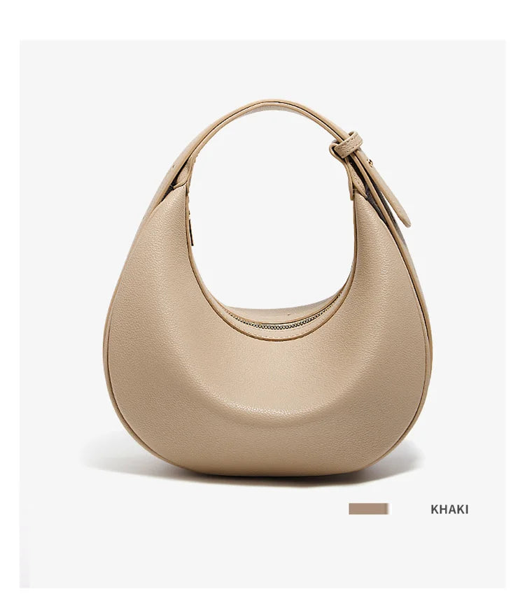 Ulvly Half-Moon PU Shoulder Bag