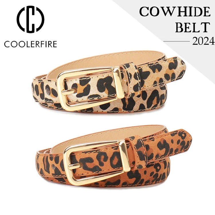 Ulvly Leopard Print Slim Belt