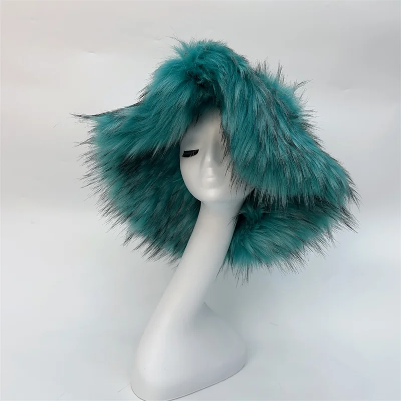 Ulvly Winter Plush Bucket Hat with Earflaps