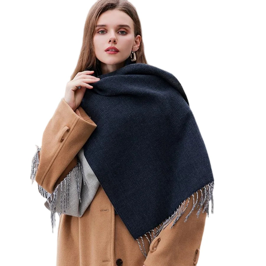 Ulvly Double-Sided Cashmere-Feel Scarf