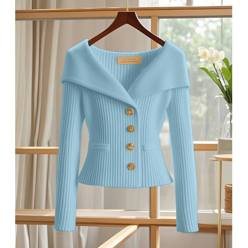 Ulvly V-Neck Slim Cardigan