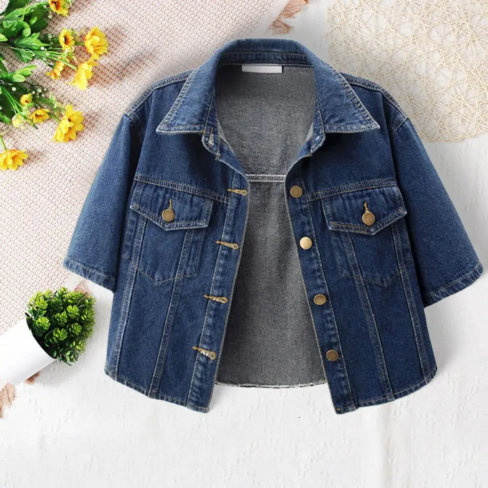 Ulvly Women’s Cropped Denim Jacket