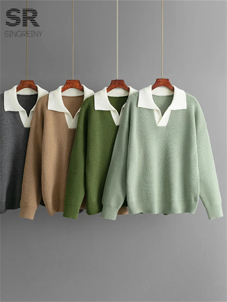 Ulvly Colorblock Polo Sweater